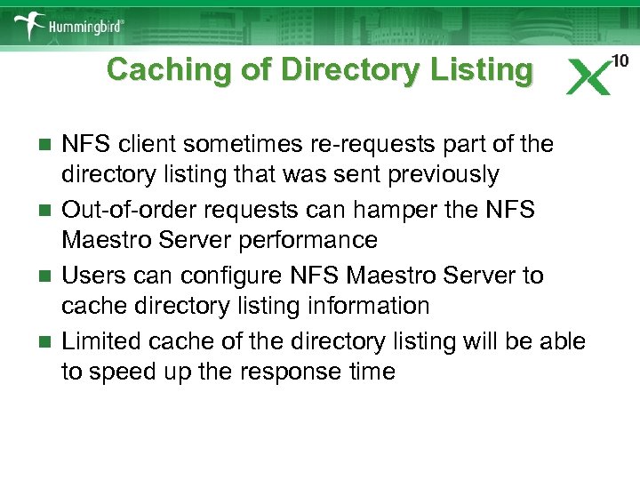 Caching of Directory Listing NFS client sometimes re-requests part of the directory listing that