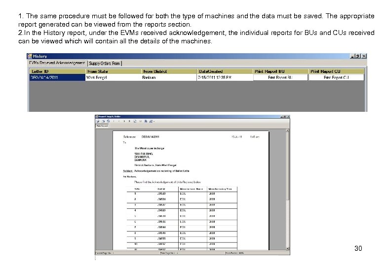 1. The same procedure must be followed for both the type of machines and