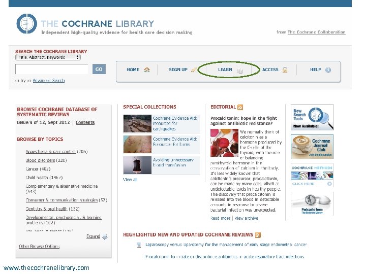 www. thecochranelibrary. com 