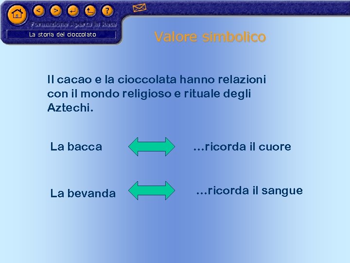 La storia del cioccolato Valore simbolico Il cacao e la cioccolata hanno relazioni con
