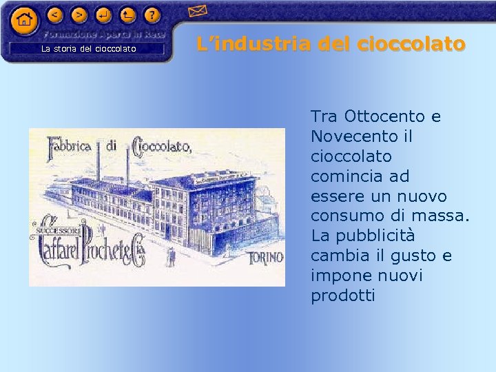 La storia del cioccolato L’industria del cioccolato Tra Ottocento e Novecento il cioccolato comincia