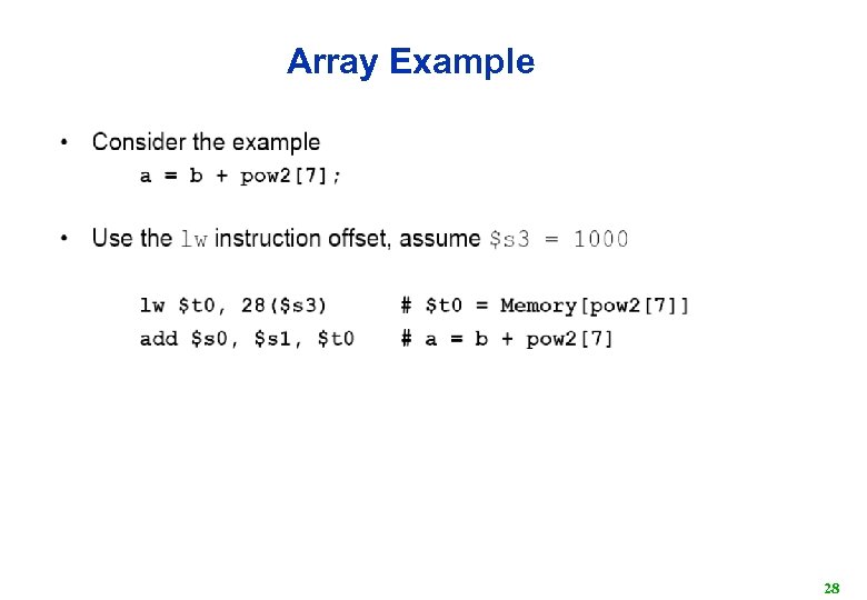 Array Example 28 