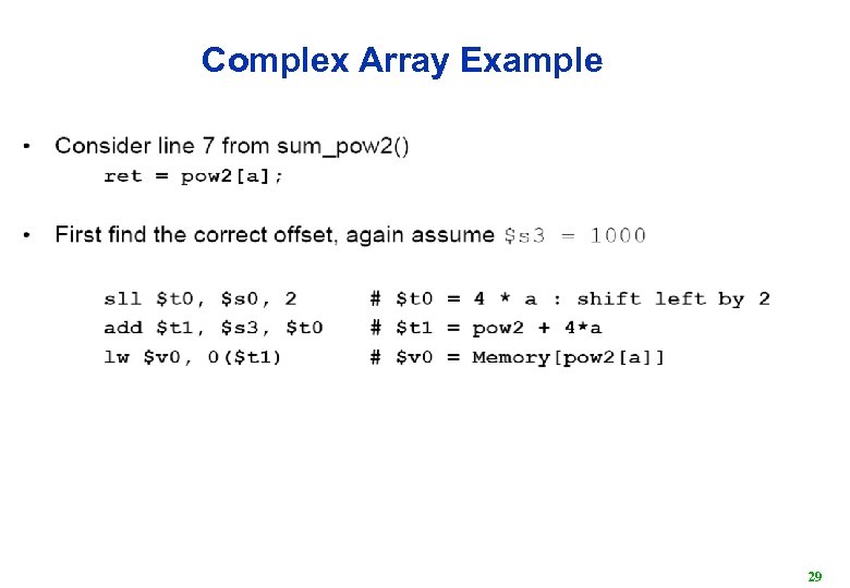 Complex Array Example 29 