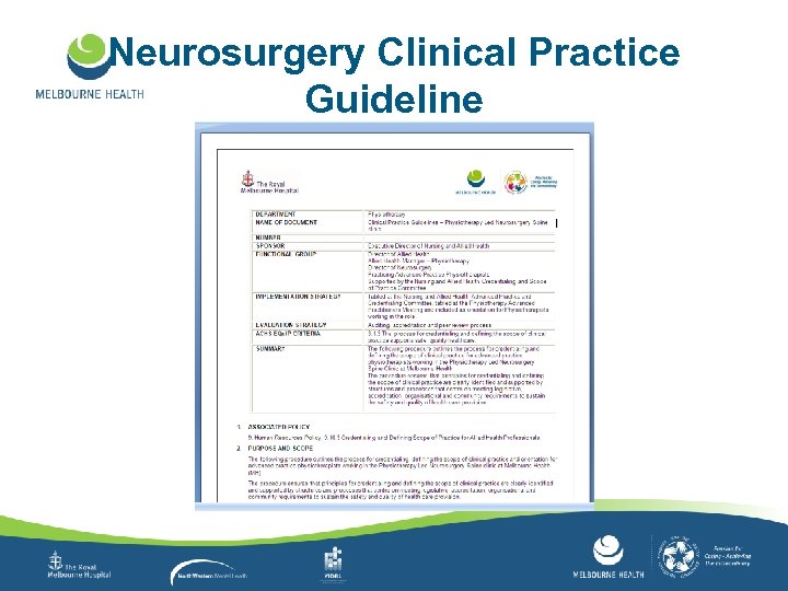 Neurosurgery Clinical Practice Guideline 
