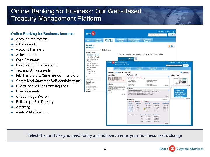 Online Banking for Business: Our Web-Based Treasury Management Platform Online Banking for Business features: