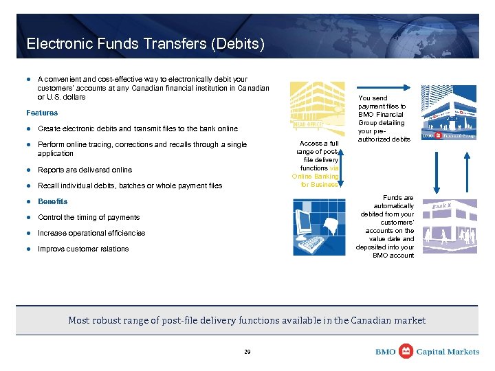 Electronic Funds Transfers (Debits) l A convenient and cost-effective way to electronically debit your