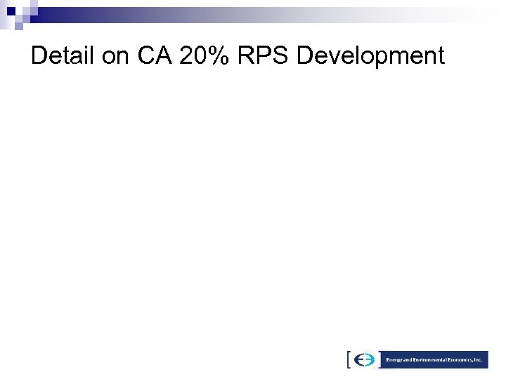 Detail on CA 20% RPS Development 