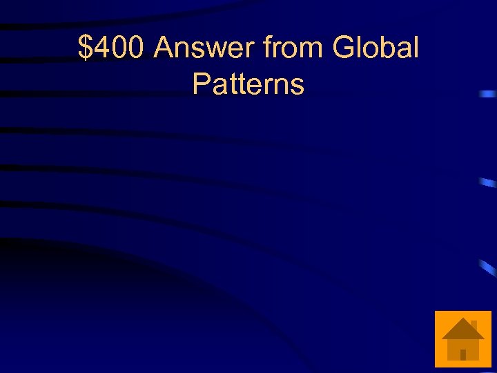 $400 Answer from Global Patterns 