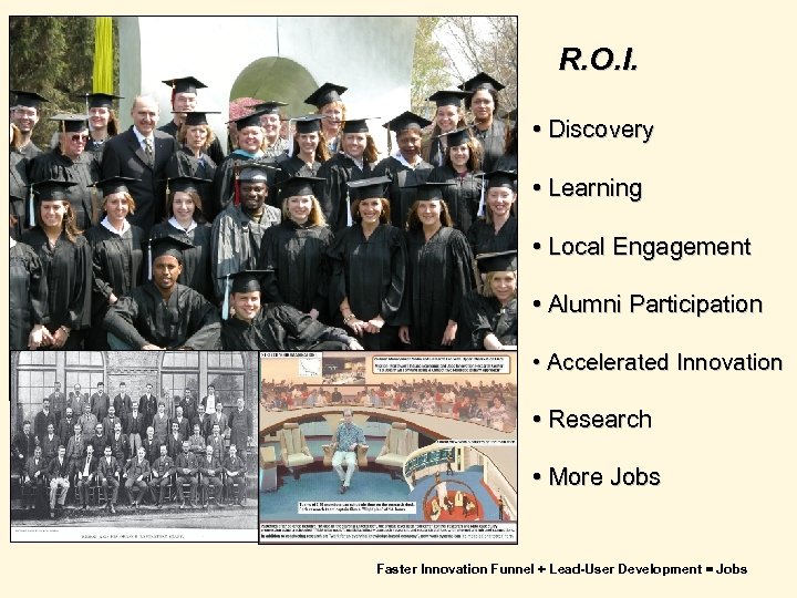 R. O. I. • Discovery • Learning • Local Engagement • Alumni Participation •