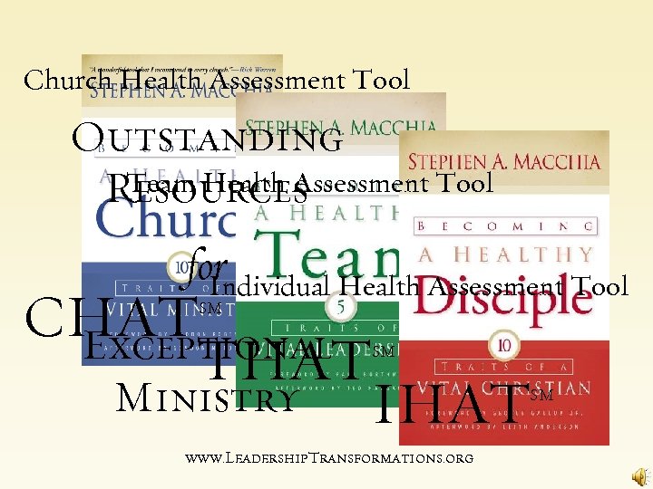 Church Health Assessment Tool Outstanding Team Health Assessment Tool Resources for Individual Health Assessment