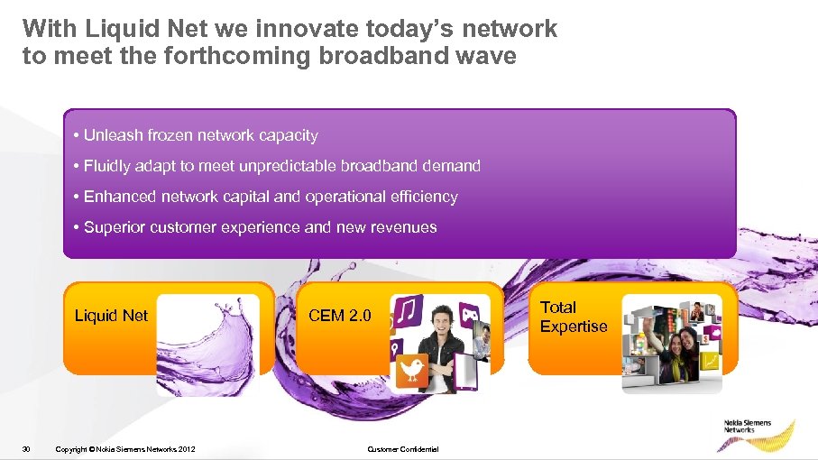 With Liquid Net we innovate today’s network to meet the forthcoming broadband wave •