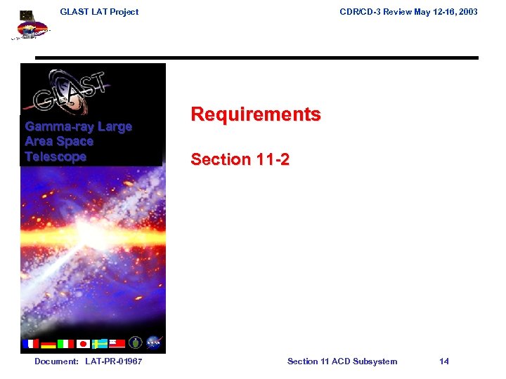 GLAST LAT Project Gamma-ray Large Area Space Telescope Document: LAT-PR-01967 CDR/CD-3 Review May 12