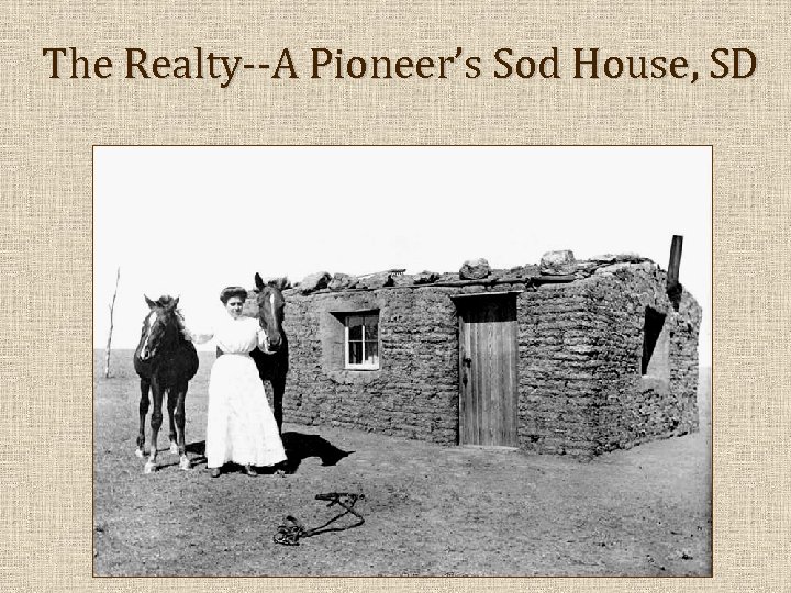 The Realty--A Pioneer’s Sod House, SD 