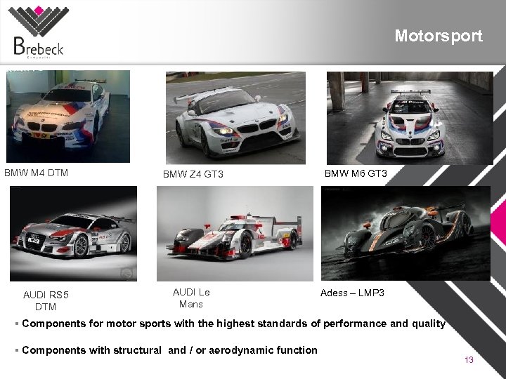 Motorsport BMW M 4 DTM AUDI RS 5 DTM BMW Z 4 GT 3