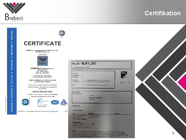 Certifikation 5 