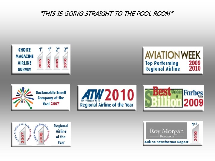 “THIS IS GOING STRAIGHT TO THE POOL ROOM” 