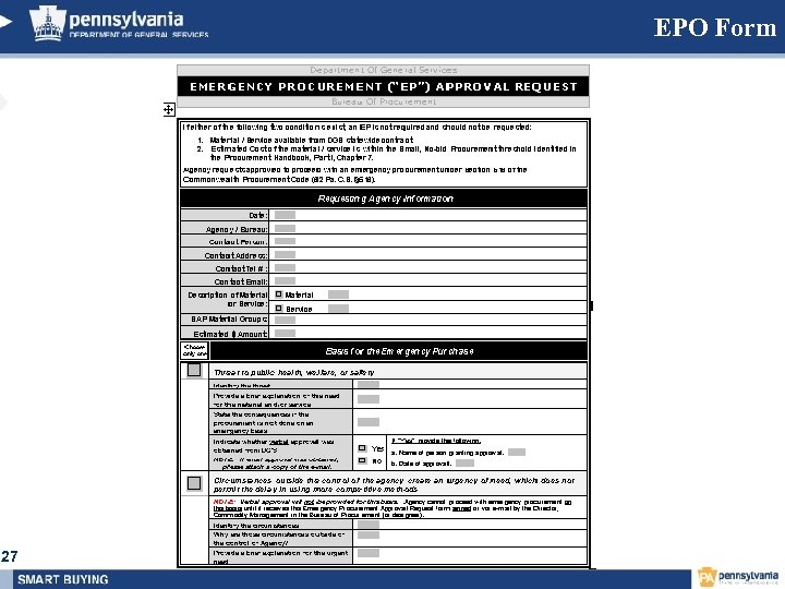 EPO Form 27 
