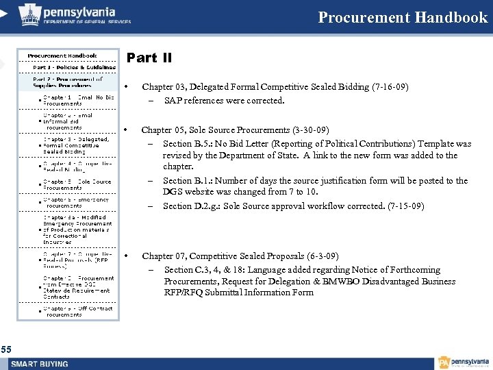 Procurement Handbook Part II • • Chapter 05, Sole Source Procurements (3 -30 -09)