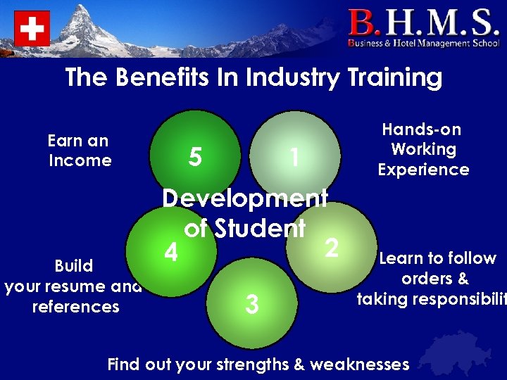 The Benefits In Industry Training Earn an Income Build your resume and references 5