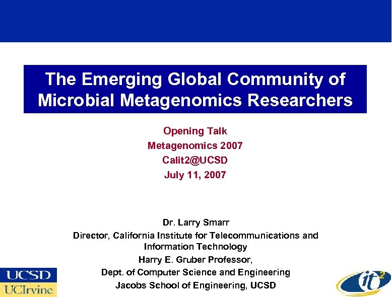 The Emerging Global Community Of Microbial Metagenomics Researchers