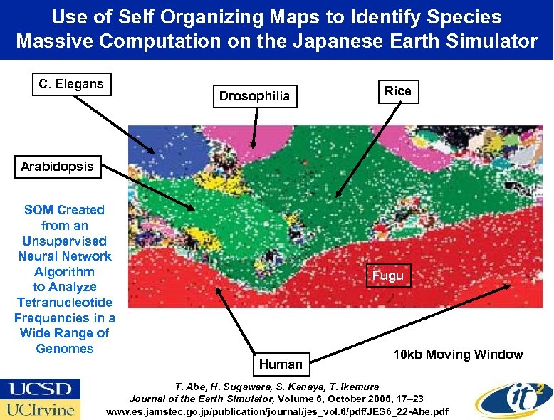 Use of Self Organizing Maps to Identify Species Massive Computation on the Japanese Earth