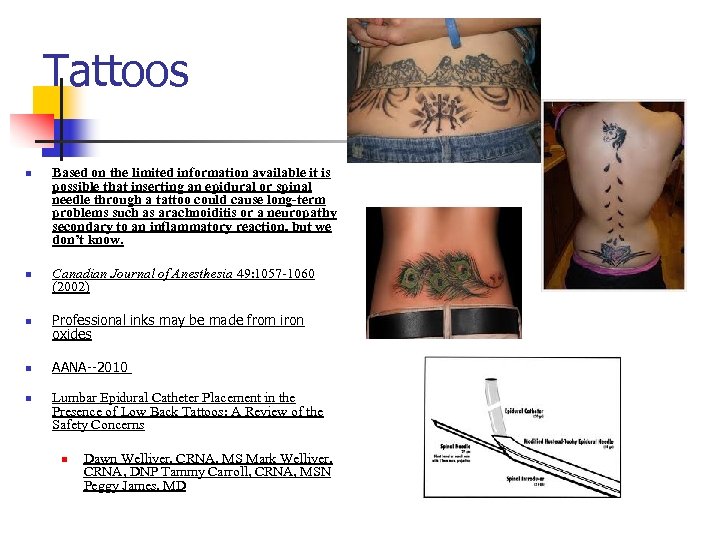 Tattoos n n Based on the limited information available it is possible that inserting