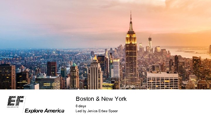 Copy and paste image from Covers Power. Point. Boston & New York 6 days