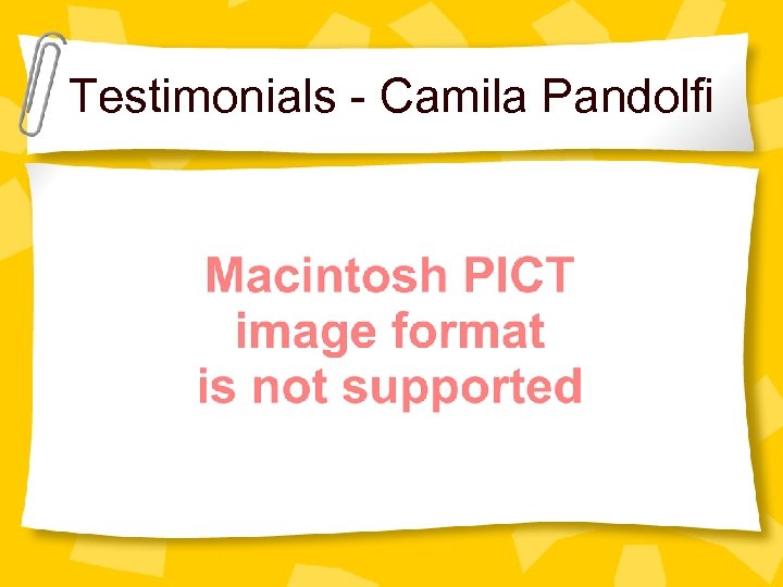 Testimonials - Camila Pandolfi 
