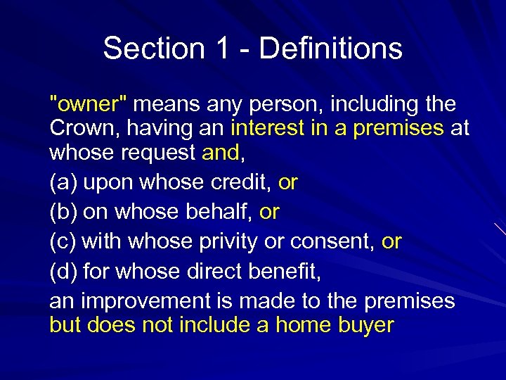 Section 1 - Definitions 