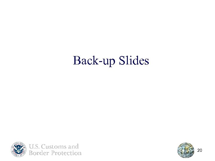 Back-up Slides 20 