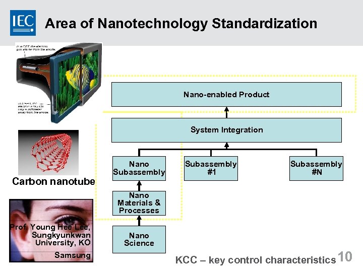 Area of Nanotechnology Standardization Nano-enabled Product System Integration Carbon nanotube Nano Subassembly #1 Subassembly