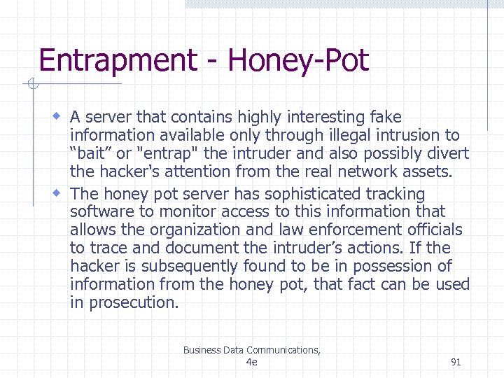 Entrapment - Honey-Pot w A server that contains highly interesting fake information available only