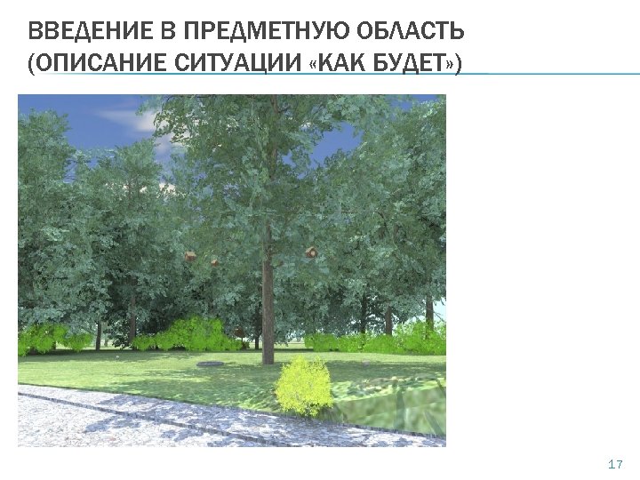 ВВЕДЕНИЕ В ПРЕДМЕТНУЮ ОБЛАСТЬ (ОПИСАНИЕ СИТУАЦИИ «КАК БУДЕТ» ) 17 