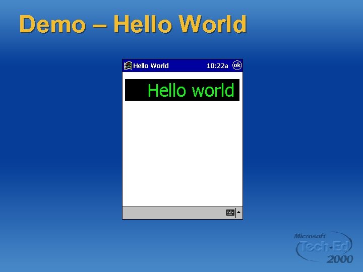 Demo – Hello World 