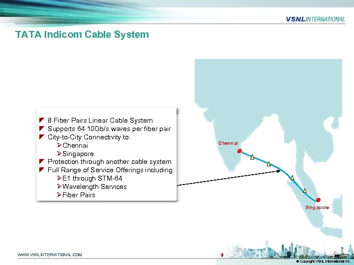 TATA Indicom Cable System z 8 Fiber Pairs Linear Cable System z Supports 64