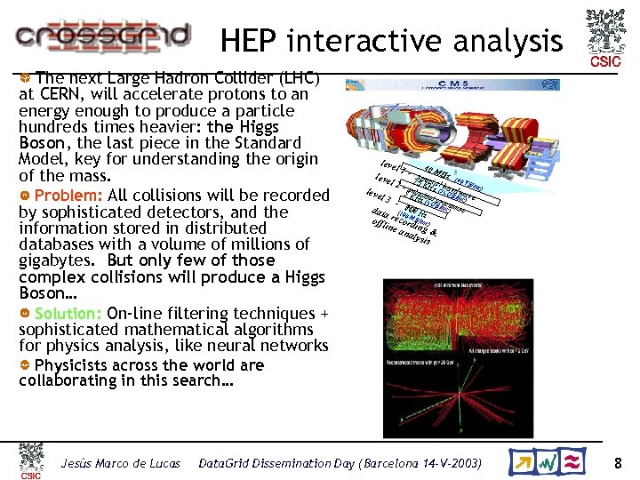 HEP interactive analysis The next Large Hadron Collider (LHC) at CERN, will accelerate protons