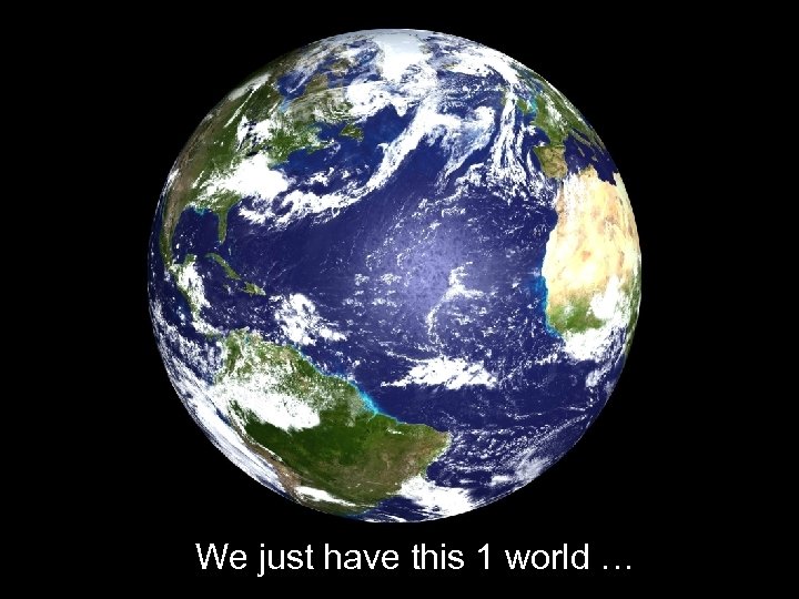 Kurt Schmidinger We just have this 1 world … Global consequences of our nutritional