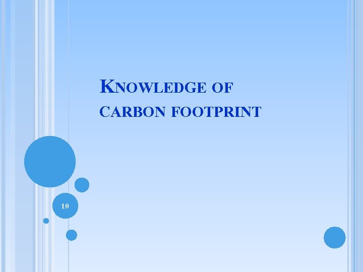 KNOWLEDGE OF CARBON FOOTPRINT 10 