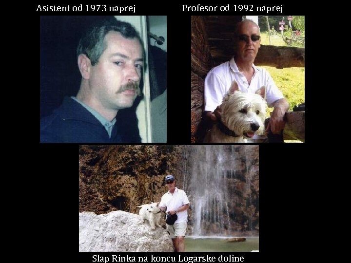 Asistent od 1973 naprej Profesor od 1992 naprej Slap Rinka na koncu Logarske doline