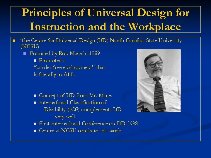 Principles of Universal Design for Instruction and the Workplace n The Centre for Universal