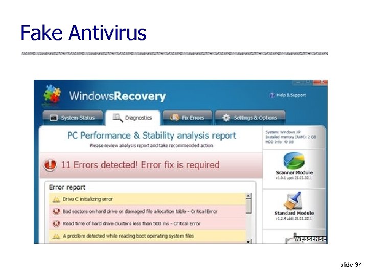 Fake Antivirus slide 37 