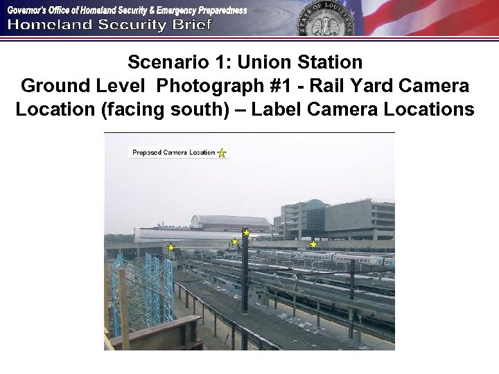 Scenario 1: Union Station Ground Level Photograph #1 - Rail Yard Camera Location (facing