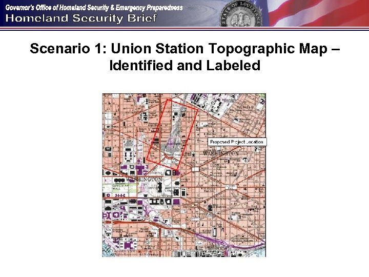 Scenario 1: Union Station Topographic Map – Identified and Labeled 