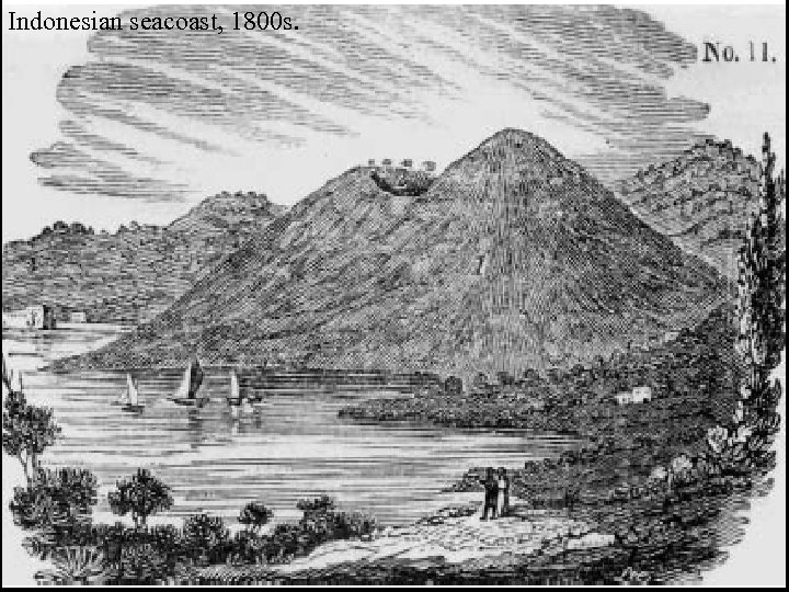 Indonesian seacoast, 1800 s. 