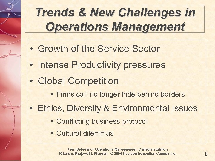 Trends & New Challenges in Operations Management • Growth of the Service Sector •