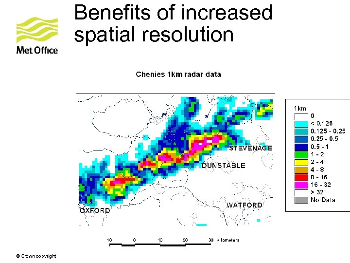 Benefits of increased spatial resolution © Crown copyright Met Office 