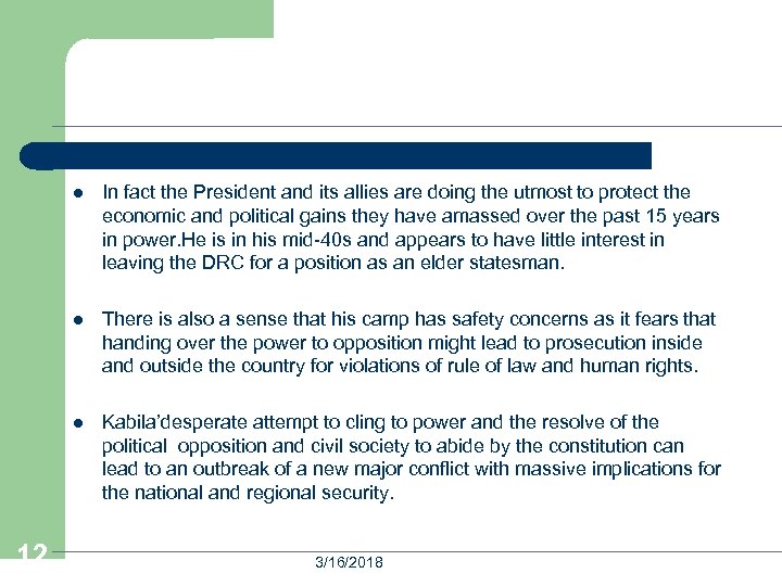 l l There is also a sense that his camp has safety concerns as