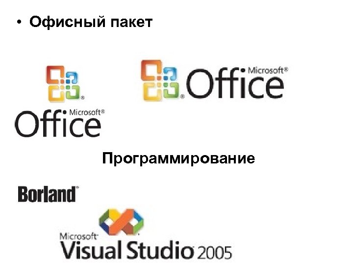  • Офисный пакет Программирование 