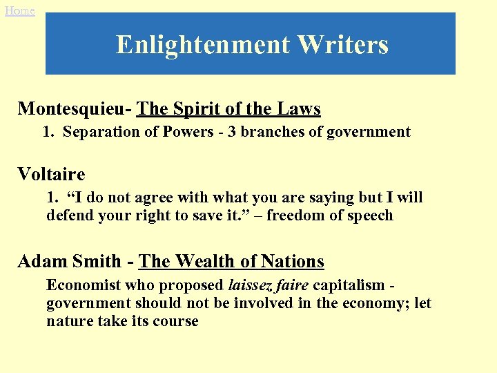Home Enlightenment Writers Montesquieu- The Spirit of the Laws 1. Separation of Powers -