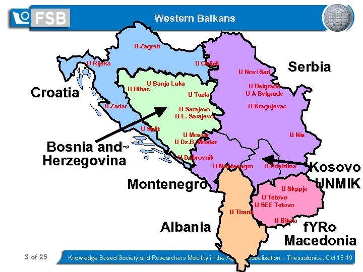 Western Balkans U Zagreb Serbia U Osijek U Rijeka U Novi Sad U Banja